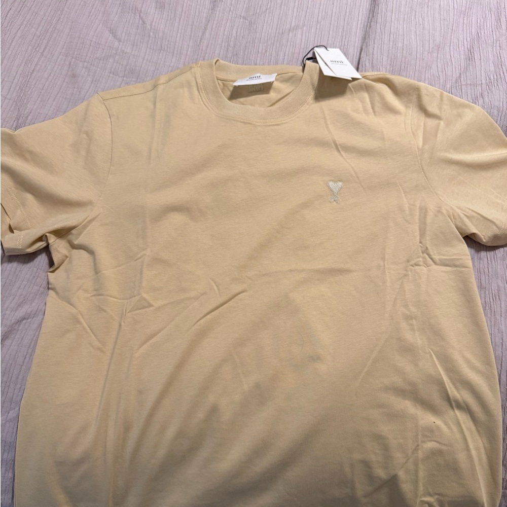 Ami Alexandre Mattiussi Light Tan Short Sleeve Tee